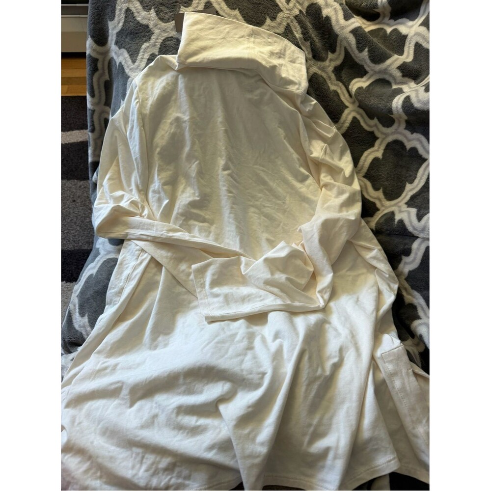 J. Jill Cream Cotton Robe with Belt